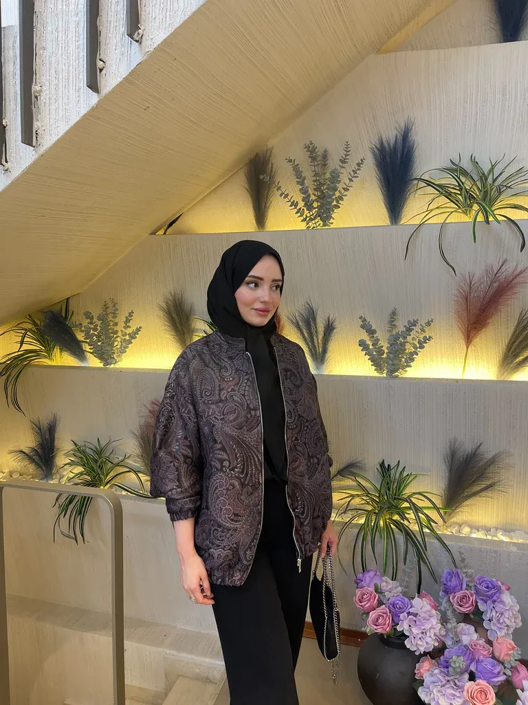 Etnik Desen Bomber Ceket